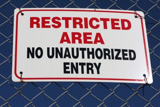 restricted area for well testing only essential personal on board for well testing